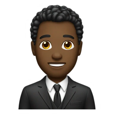 Black man. Nice hair. In suit. sticker