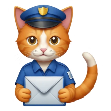 Cat mail carrier sticker