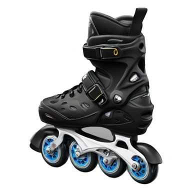a black rollerblade inline skate, the model called "TWISTER XT" with a more edgy design sticker