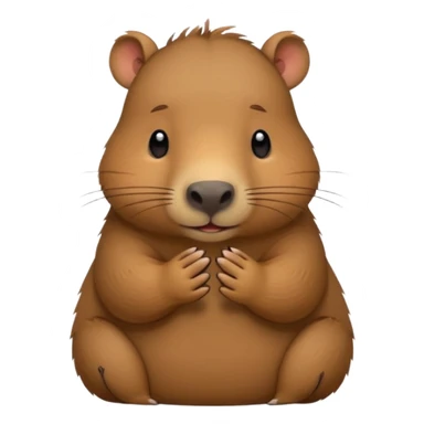 capybara with shy fingers sticker sticker