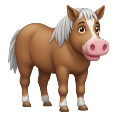 cheval avec cochon d'Inde sticker