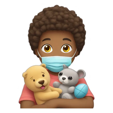 playing in kindergarten with soft toys sticker