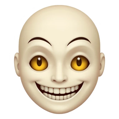 Muzan creepy smile face sticker