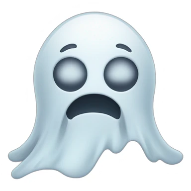 A ghost with a moustach sticker
