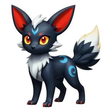 Shiny Litten-Umbreon-Absol-Hybrid (full body) sticker
