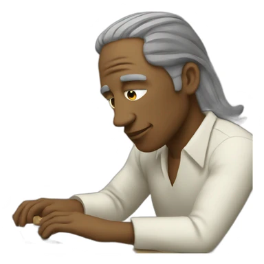 picasso working on a macbook sticker