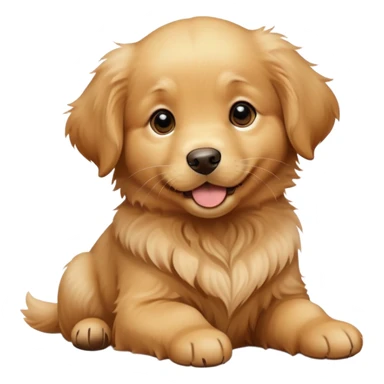 Golden retriever puppy sticker