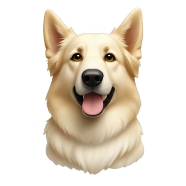 WHITE colored German shepherd and golden retriever sticker