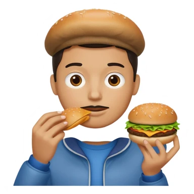 persona comiendo hamburguesa sticker
