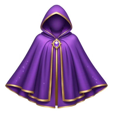a fantasy magic purple cloak sticker