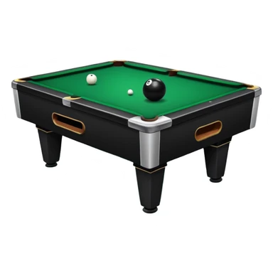 Pool table with the back ball  sticker