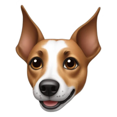 Jack Russel with pointy ears sticker
