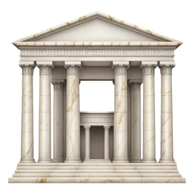 classical temple building sticker