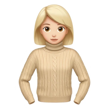 beije turtleneck sweater sticker