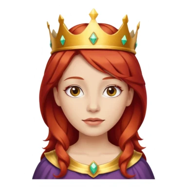 woman pelirroja con corona  sticker