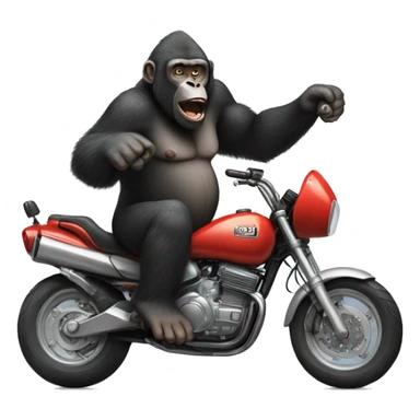 Gorrila juggling motorcycles sticker
