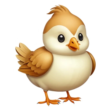 cute bird with garlic clove body sticker