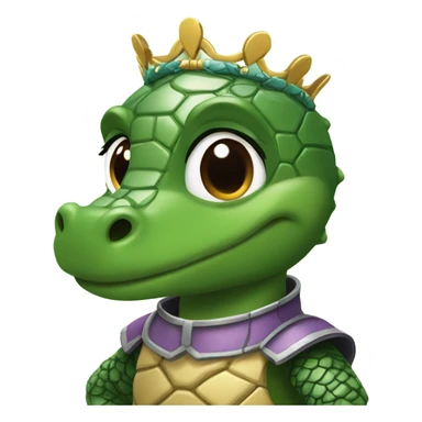 Princess Alligator with turtle shell  sticker