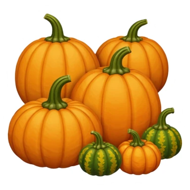 fall scene with pumpkins sticker
