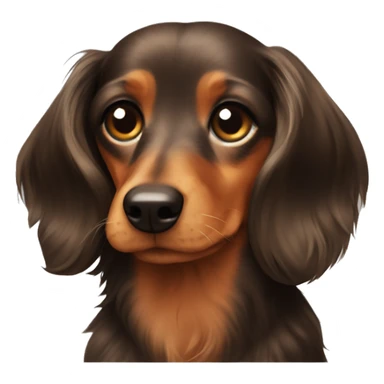 long haired mini dachshund  sticker