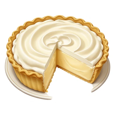 cream pie, minimal, simple, clear sticker