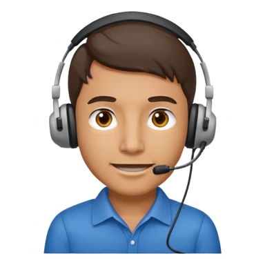 call center man sticker