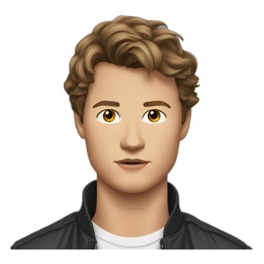 Ansel Elgort serious sticker