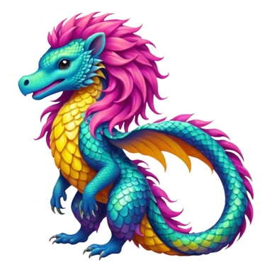 Tropical Exotic Fakémon-fantasy-creature, full body sticker