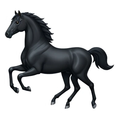 Running black horse  sticker