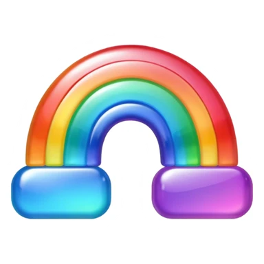 Multidimensional prismatic rainbow sticker