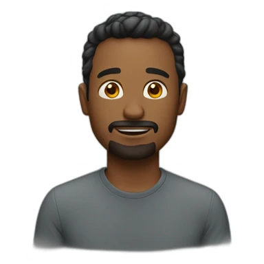 Mid of the man met sticker