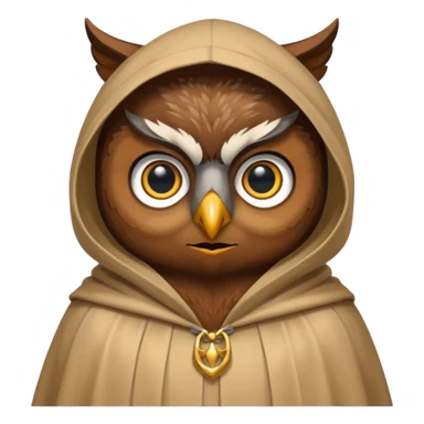 dark owl in beige cloak sticker