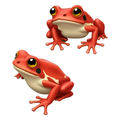 red frog with catcus sticker