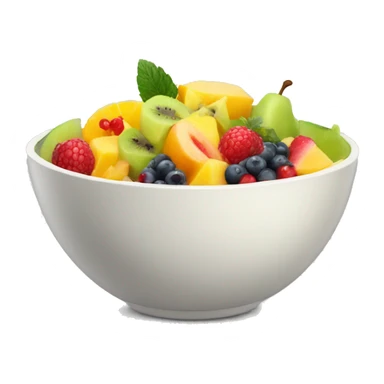 Fruit salad in a bowl sticker