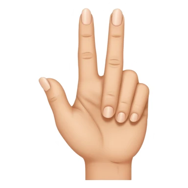 a closed hand with the index finger and middle finger pointing sticker