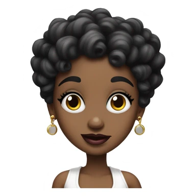 Black Betty boop sticker