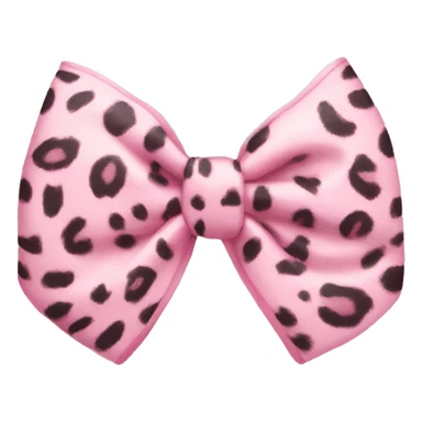 Light pink leopard print bow sticker