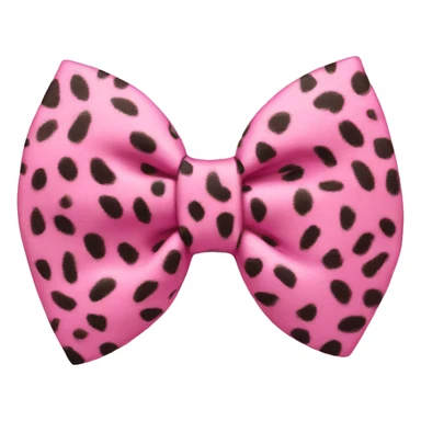 pink bow with lepoard print  sticker