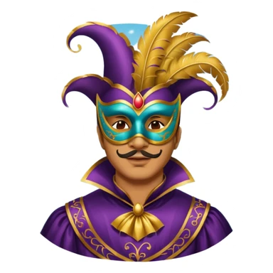 carnival masked guy venice sticker