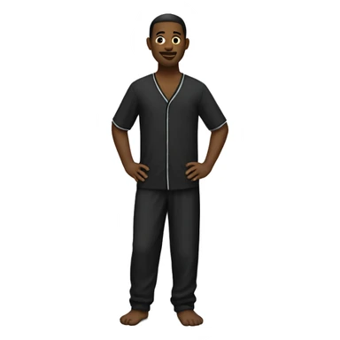 Black pajamas sticker