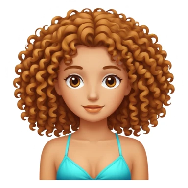 a curly haired girl tanning in the summer sticker