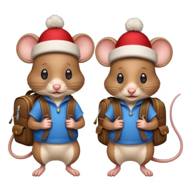 mice with backpacks sticker