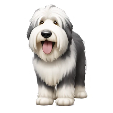 Dog old english sheepdog full-height sticker
