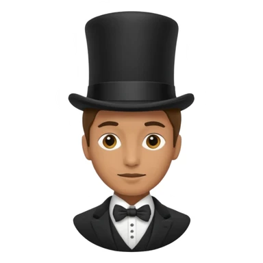a stylish person with a top hat sticker
