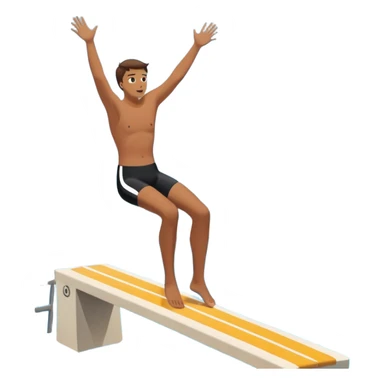 A person throwing himself off of a diving board, looking nervous. Below them is a pool of water labeled “Confidence.” Instead of hesitating, they count 5-4-3-2-1 and jump in, representing taking action despite fear. sticker