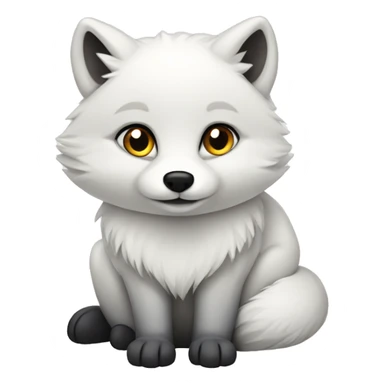 An arctic fox sat down  sticker