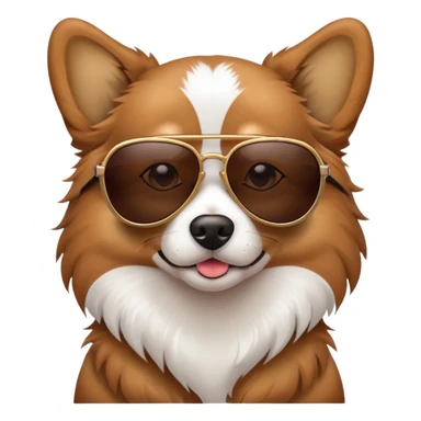Dog wearing a sunglass  sticker