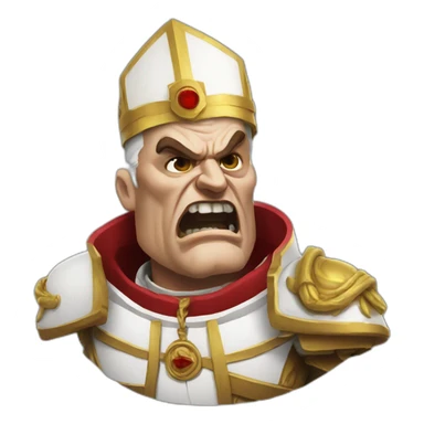 Pope angry doomguy sticker