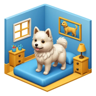 dog room isometric sticker