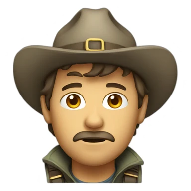 explorer disapointed , face sticker